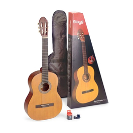 Класична гітара 1/2 (чохол та тюнер у комплекті) STAGG N C410 M NAT PACK