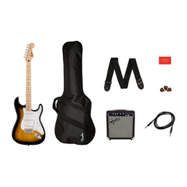 Гитарный набор с электрогитарой FENDER SQUIER SONIC STRATOCASTER PACK MN 2-COLOR SUNBURST