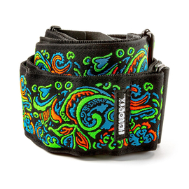 Гитарный ремень DUNLOP JIMI HENDRIX BLACKLIGHT LOVE DROPS BLUE STRAP