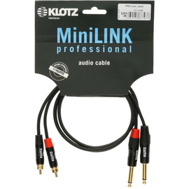 Кабель комутаційний KLOTZ KT-CJ090 MINILINK PRO TWIN CABLE BLACK 0.9 M