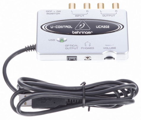Универсальный ультракомпактный аудиоинтерфейс Behringer UCA202 USB