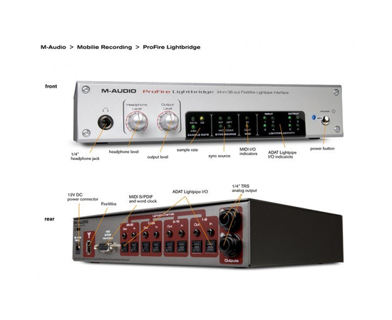 Аудио интерфейс M-AUDIO Pro Fire Lightbridge