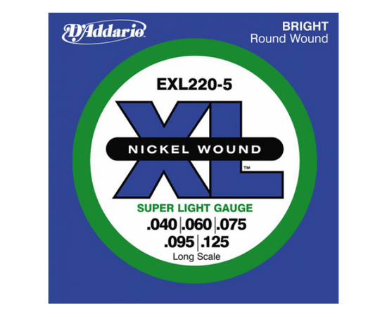 Струны для бас-гитар DADDARIO EXL220-5 - 40158 за 1656 грн. | 4Club