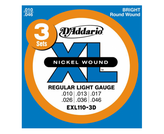 Струны для электрогитар DADDARIO EXL110-3D - 40278 за 0 грн. | 4Club