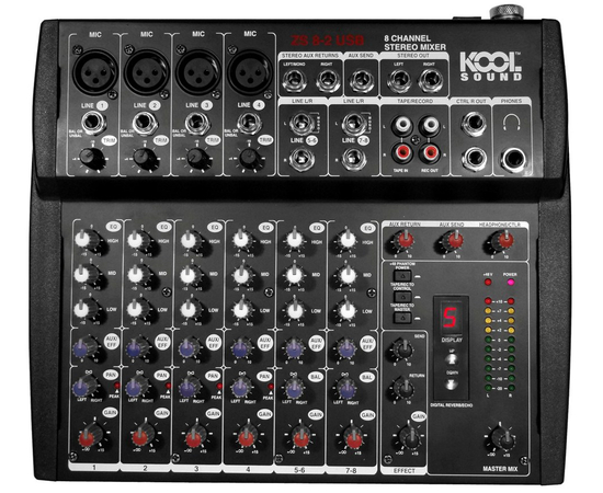 Микшерный пульт KOOLSOUND ZS-8-2 USB+DSP - 43204 за 0 грн. | 4Club