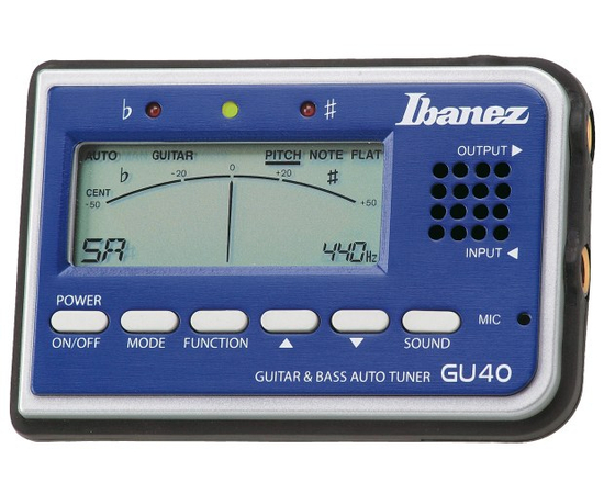 Тюнер для электро- и бас гитары IBANEZ GU40 TUNER BLUE - 64049 за 0 грн. | 4Club