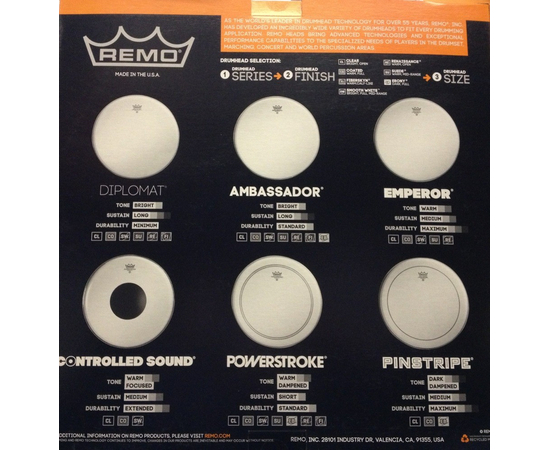 Набор пластиков Remo PP0120PS - 69420 за 0 грн. | 4Club