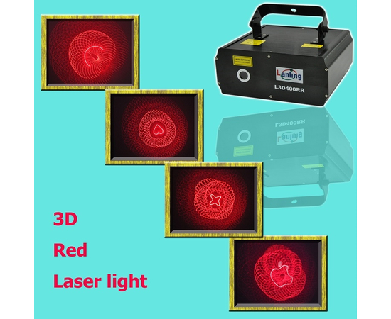 Лазер LanLing L3D400RR 200mW Red 3D Laser Light, фото 