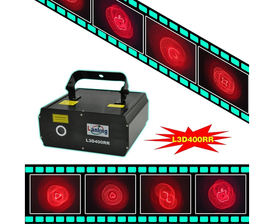 Лазер LanLing L3D400RR 200mW Red 3D Laser Light, фото , изображение 2