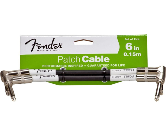 Инструментальный кабель FENDER PERFORMANCE PATCH CABLE (Two-Pack)6" BK - 83353 за 0 грн. | 4Club