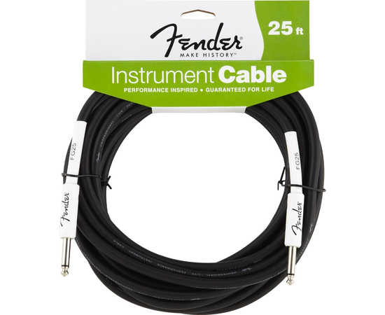 Инструментальный кабель FENDER PERFORMANCE INSTRUMENT CABLE 25' BK - 83354 за 0 грн. | 4Club