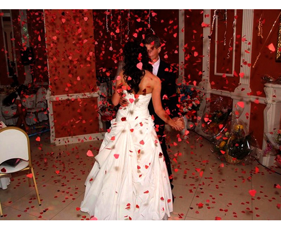 Конфетти из фольги J-77H "сердце", 1 кг, фото 