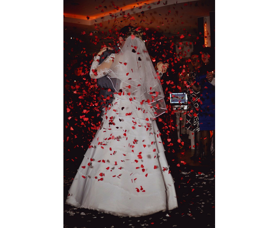 Конфетти из фольги J-77H "сердце", 1 кг, фото , изображение 2