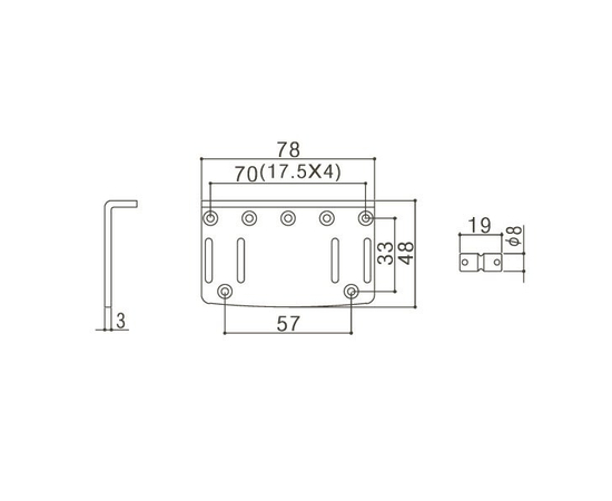 Бридж для бас-гітари GOTOH 203B-4 B, image 