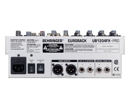 Мікшерний пульт Behringer EURORACK UB1204-PRO, image 