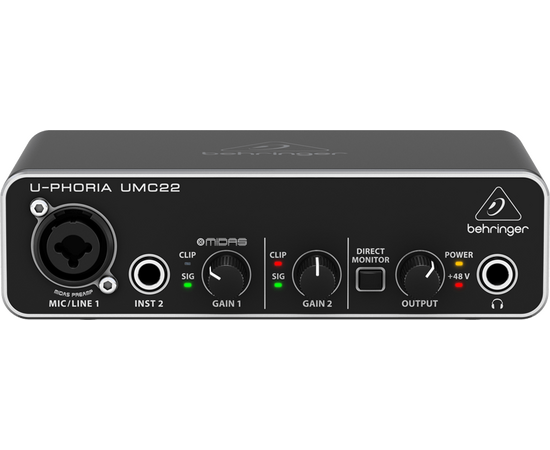 Аудиоинтерфейс Behringer U-PHORIA UMC22 - 98947 за 3077 грн. | 4Club