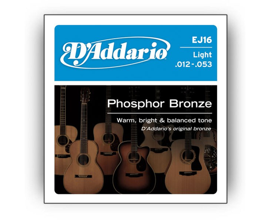 Струны D`ADDARIO EJ16 PHOSPHOR BRONZE LIGHT 12-53 - 98981 за 467 грн. | 4Club