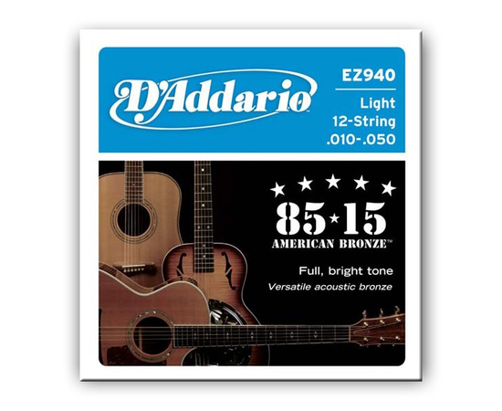 Струны D`ADDARIO EZ940 BRONZE MEDIUM 12 STRINGS 10-50 - 98983 за 559 грн. | 4Club