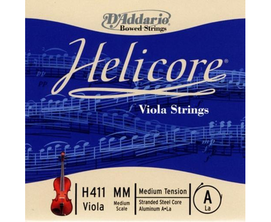 Струна D`ADDARIO H411 4/4 MM Helicore Medium A, фото 