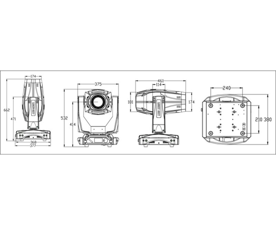 Движущаяся голова LIGHT SKY F330 Spot