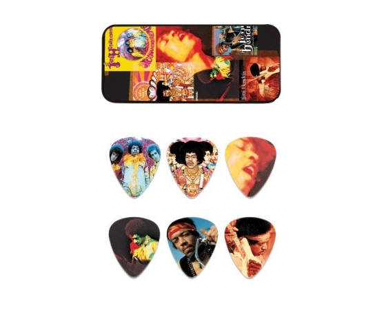 Медиаторы JIMI HENDRIX MONTAGE PICK TIN (HEAVY) DUNLOP JHPT08H