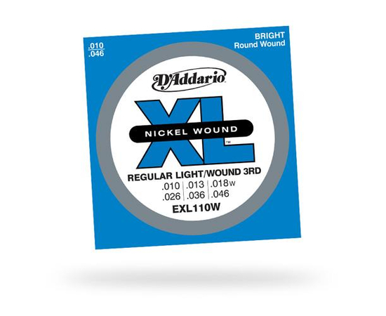 Струны для электрогитары D`ADDARIO EXL110W REGULAR LIGHT WOUND 3RD (10-46) - 106179 за 415 грн. | 4Club