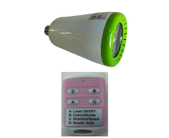 Мини-лазер Red and green laser DJ bulb with E27 X-Laser X-MINI21 - 106614 за 0 грн. | 4Club