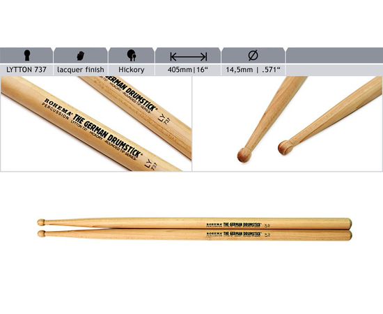 Барабанные палочки Rohema Rounded Tip Lytton 737 - 109066 за 0 грн. | 4Club