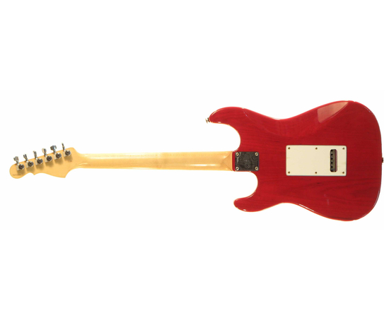 Гитара G&L S500 (Clear Red, Maple, 3-ply Pearl)