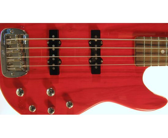 Бас гитара G&L MJ-4 (Clear Red, rosewood)