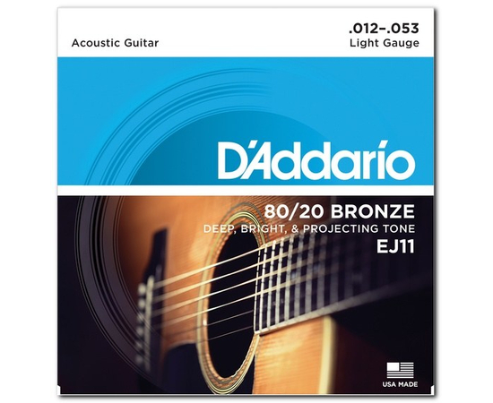 Струны для акустических гитар D`ADDARIO EJ11
