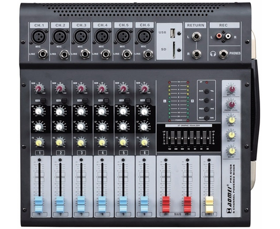 Активный микшерный пульт Emiter-S PMX-6USB, 2x320Вт - 115783 за 0 грн. | 4Club