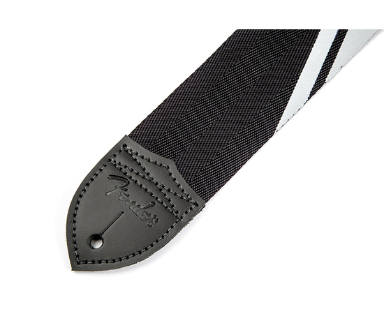 Гитарный ремень FENDER STRAP COMPETITION STRIPE BLACK AND SILVER 990608001