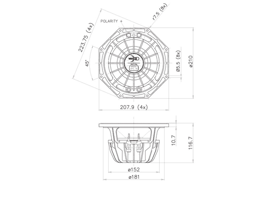 НЧ-динамик FaitalPRO 8PR200