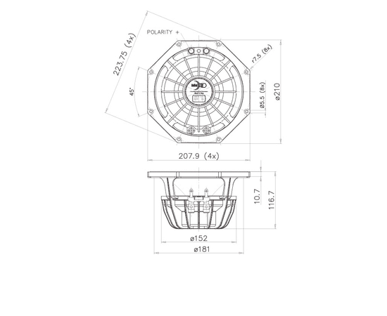 НЧ-динамик FaitalPRO W8N8-150