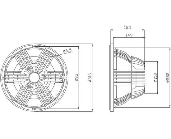 НЧ-динамик A&D 500ВТ D12G500