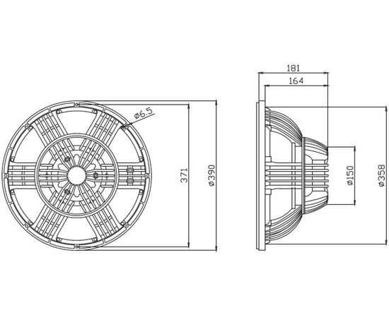 НЧ-динамик A&D 500ВТ D15G500