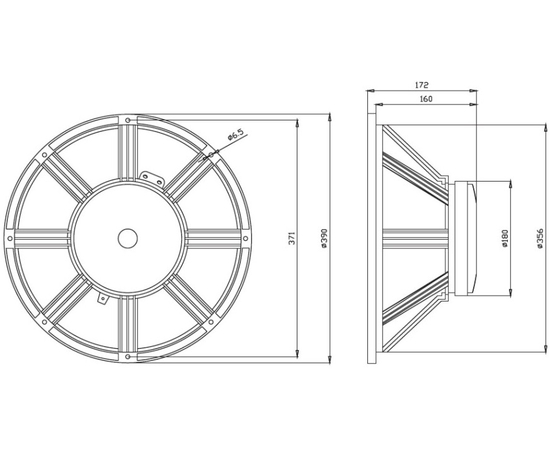 НЧ-динамик A&D 400ВТ K15F400