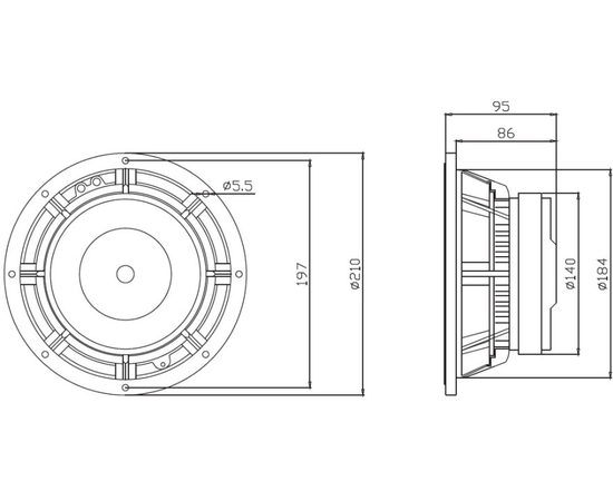 НЧ-динамик A&D 200Вт K8D200