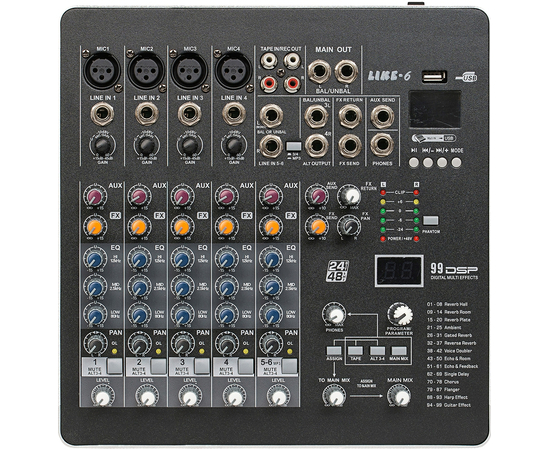 Микшерный пульт MixMaster LIKE-6 USB
