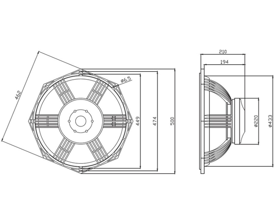 НЧ-динамик A&D 800Вт S18G800A