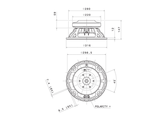 НЧ-динамик FaitalPRO 12HP1030
