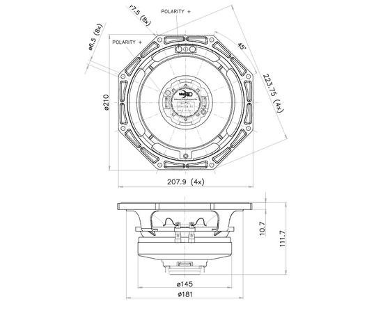 Коаксиальный динамик FaitalPRO 8HX150