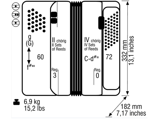 Баян Weltmeister Romance 602