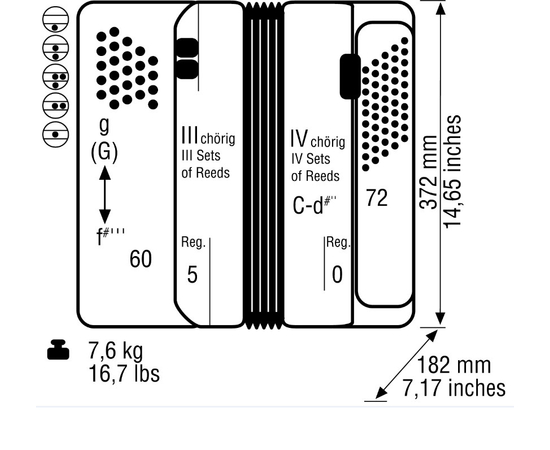 Баян Weltmeister Romance 603 60/72/III/5