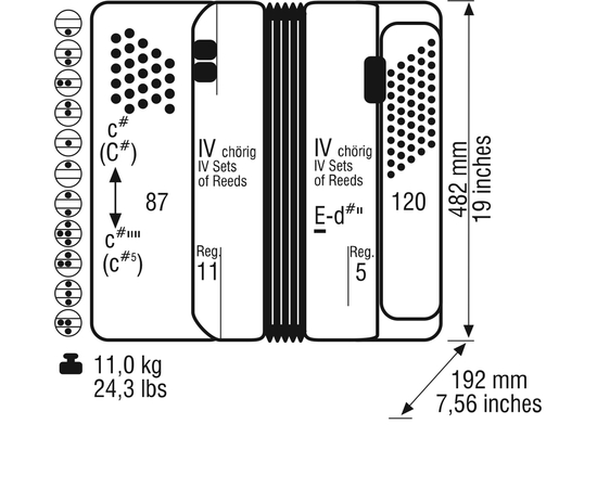 Баян Weltmeister Romance 874