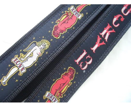 Ремень гитарный DUNLOP LUCKY13 LOVE/HATE D3823 LH