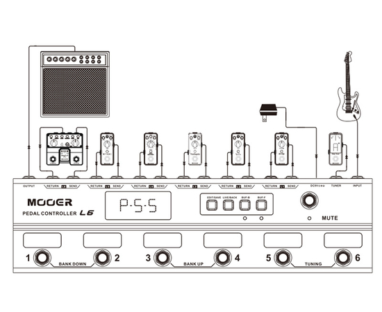 Программируемый контроллер для гитарных педалей эффектов MOOER Pedal Controller