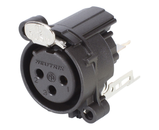 Профессиональный панельный разъем Neutrik NC3FAV2 - 130239 за 87 грн. | 4Club