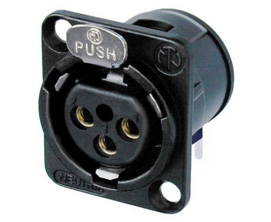 Панельный разъем XLR Neutrik NC3FD-H-B​ - 130250 за 0 грн. | 4Club